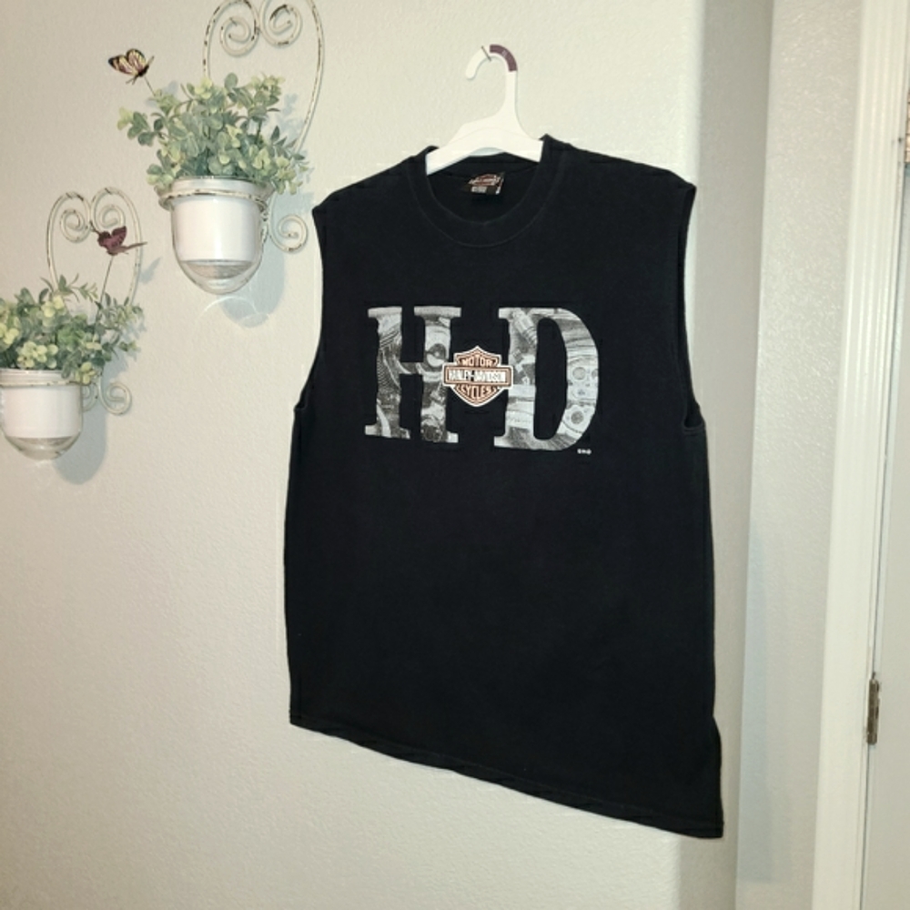 MENS Harley Shirt Muscle Sleeve Tank Black